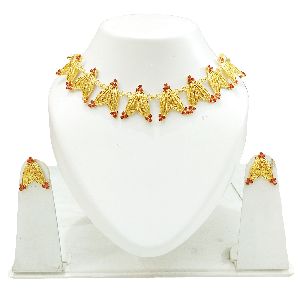 assamese traditional hilikha design necklace set