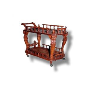 Wooden Food Serving Trolley