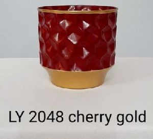 Cherry Gold Metal Planter