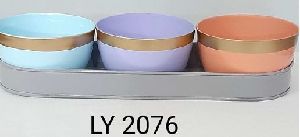 LY 2076 Metal Planter Set