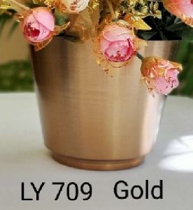 LY 709 Gold Metal Planter