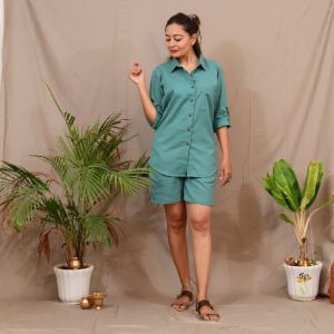 Linen Shirt and Short Set