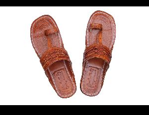 Leather Stitching Kolhapuri Handmade Slippers