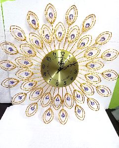 Peacock Feather Wall Clock