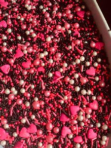Pink and Black Mixed Cake Sprinkle