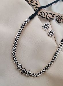 Silver Thushi Necklace Set