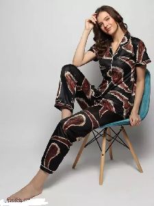 peacock print pajama set