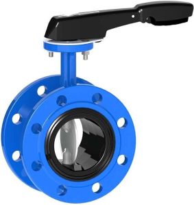 Double Flange Wafer Type Damper Butterfly Valve