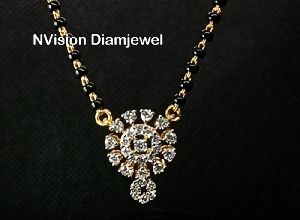 Natural Diamond Light Weight Mangalsutra