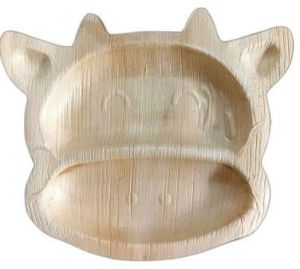 Cow Shape Areca Leaf Plate