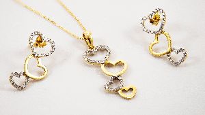Latest Iolite Quartz Gold Plated Necklace set