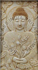 Buddha Carved Marble Wall Panel