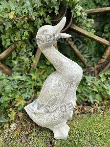 Marble Modern Art Duck Sculpture
