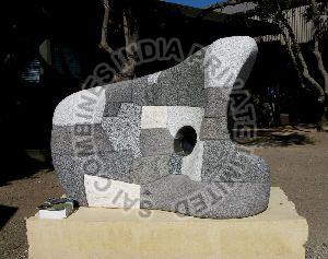 OUTDOOR GARDEN MARBLE STONE ABSTRACT SCULPTURE