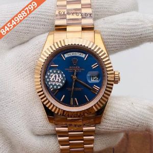 Rolex DayDate Roman Full Gold Blue Dial Swiss Automatic Watch