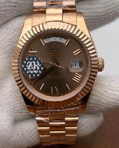 Rolex DayDate Roman Rose Gold Brown Dial Swiss Automatic Watch (2)