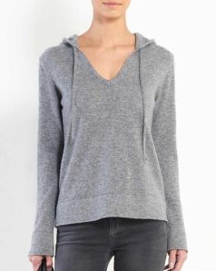 Ladies V Neck Sweatshirt