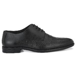 Genuine Leather Black Slip On Shoes