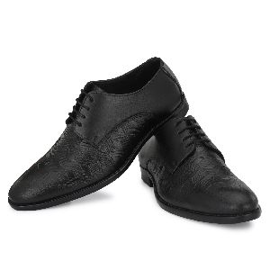 Genuine Leather Black Slip On Shoes