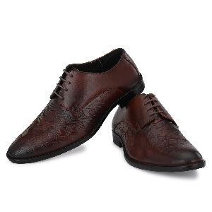 Genuine Leather Brown Slip On Shoes