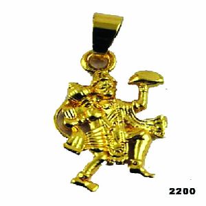 Brass micro gold plated hunuman pendant