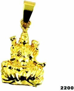 Brass Micro Gold Plated Lakshmi Pendant