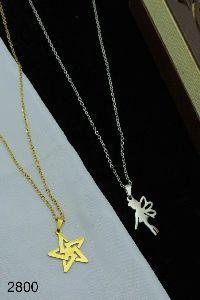 Couple chain star pendant set