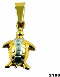 Gold plated turtle pendant