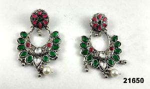 Premium oxidised jhumka earrings gp