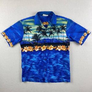 Men Beach Wear half sleeve printed shirts