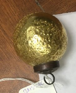 Glass ball ornament gold finish