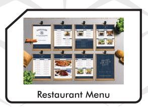 Menu Card Offset Printing Services