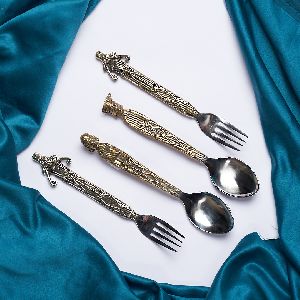Dhokra art cutlery