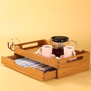 Serving Tray with Drawer (Multi-utility)