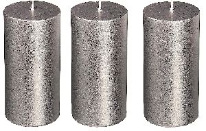 Matallic Pillar Candle