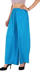 Turquoise Blue Rayon Palazzo