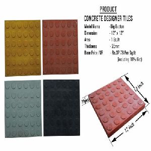 Big Button Concrete Designer Tiles