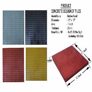 Small Button Concrete Designer Tiles