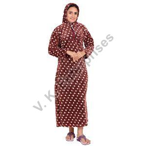 Women Winter Nighty with Hudd