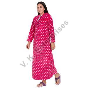 Women Winter Nighty with Hudd