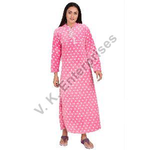 Women Winter Nighty with Hudd