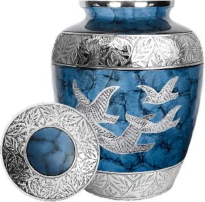 Blue Cremation Urn