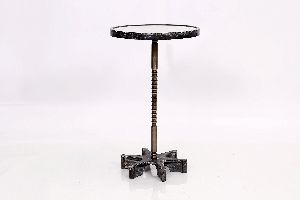 Cast Iron and Wooden Side Table