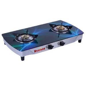 Rcw-2002 Rexona Two Burner Glass Top Gas Stoves