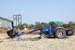Powertrac Tractor fitted Telescopic Husk Loader