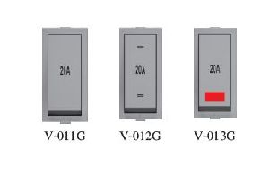 Silver Grey 20 & 25 Amp 1 Module Switch