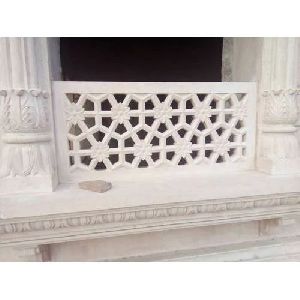 White 2D Gwalior Mint Stone Jali
