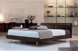 Leather Headboard Modern Bed