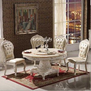 Luxury Style Round Dining Table Set