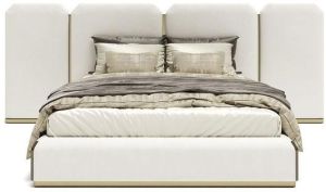 White Leather King Size Bed